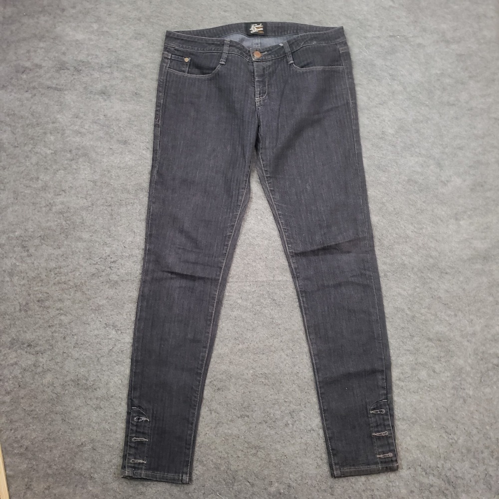 Found Denim jeans Womens 29 Gray Skinny Low Rise Medium Wash Pants Casual 33x30‎